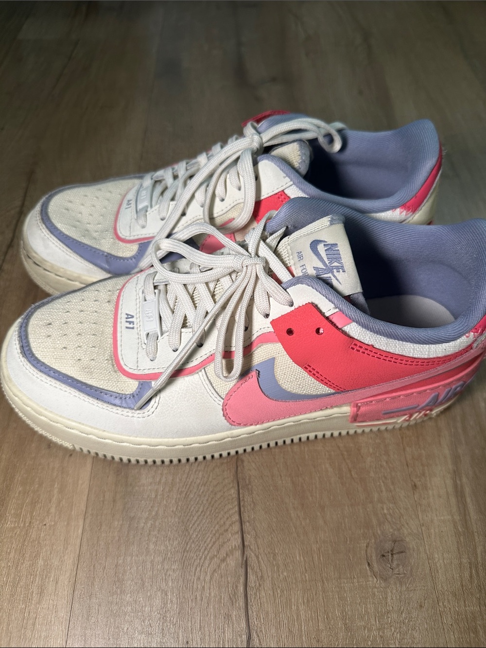 Nike Air Force 1 Low - White with Pink & Lavender